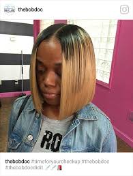 Black And Blonde Bob Weave Pin On Hair