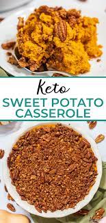 Healthy Keto Sweet Potato Casserole Recipe Low Carb Recipe Low Carb Sweet Potato Sweet Potato Recipes Mashed Sweet Potato Casserole Easy