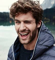 Thom Morell With A More Casual Curly Hair Look Curly Hair Men Curly Hair Styles Cool Hairstyles