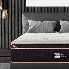 Amazon Com Bedstory 12 Inch Gel Hybrid Mattress Queen Black Luxury Spring Mattress Individually Encased Pocket Coil M In 2020 Hybrid Mattress Mattress Cheap Mattress