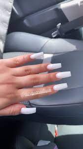 White Square Nails Square Acrylic Nails Simple Acrylic Nails Square Nails
