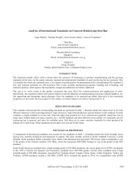 Pdf Analysis Of International Standards On Steel