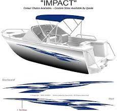 Boat Graphics Decal Sticker Kit Impact 1800 Marine Cast Vinyl Boat Wraps Boat Decals Boat