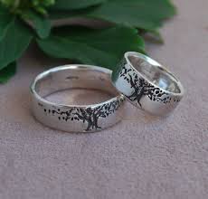 Wedding Band Set Tree Of Life 8mm Wide Bands Silver Tree Etsy Silver Wedding Rings Men Silver Wedding Rings Sterling Silver Wedding Band