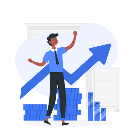 Revenue Customizable Semi Flat Illustrations | Pana Style