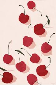 Cherries Art Print Cherry Art Printable Abstract Fruit Etsy In 2021 Fruit Wall Art Modern Art Printables Art