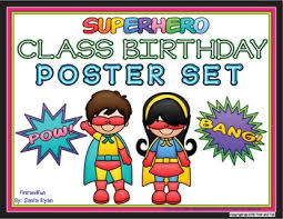 back to school superhero birthday chart posters