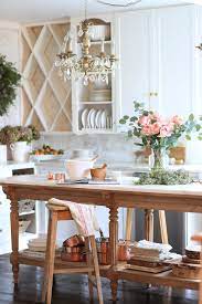 Styled with decorative turned posts and antiqued bronzed hardware, this lovely island would complement any traditional or. A Charming Vintage Inspired Kitchen Island French Country Cottage