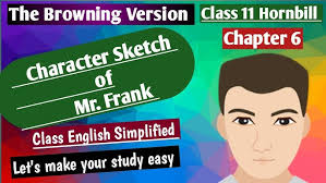 The Browning Version Class 11 |Character Sketch of Mr. Frank |Chapter 6
