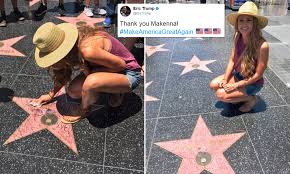 Woman praised for cleaning defaced Trump Walk of Fame star | Daily Mail  Online