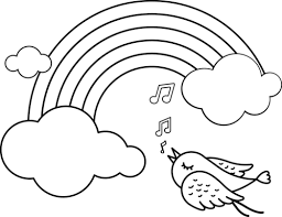 Santa claus face with big beard. 31 Free Rainbow Coloring Pages Printable