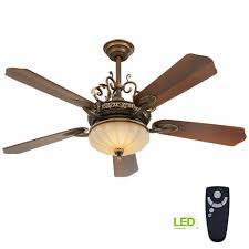 My home decorators collection ceiling fan? Home Decorators Collection Chateau Deville 52 In Integrated Led Indoor Walnut Ceiling Fan With Light Kit And Remote Control 14012 The Home Depot