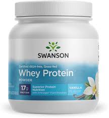 Amazon.com: Swanson Grass Fed Cold Pressed Certified rBGH Free Hormone Free  Vanilla Whey Protein Powder with Aminogen Enzyme Sports Nutrition Muscle  Workout Support 14.8 Ounces (420 g) : Health & Household