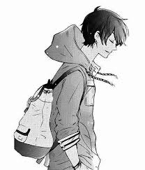 Black And White Anime Boy Side View Hm Anime Drawings Boy Cute Anime Boy Cute Anime Guys
