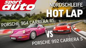 Designed by benjamin dimson through january 1986, it featured significant styling revisions over previous 911 models, most prominently the more integrated bumpers. Porsche 964 Rs Vs 992 Carrera S Nordschleife Hot Lap Sport Auto Supertest Youtube