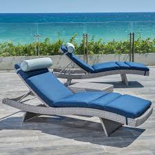 Blue 5 Used Outdoor Furniture Patio Furniture Collection Wicker Chaise Lounge