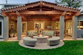 Choose outdoor furniture that fits with nature. 9 Best Backyard Patio Ideas For Inspirations Deepnot Patio Backyard Covered Patios Backyard Patio