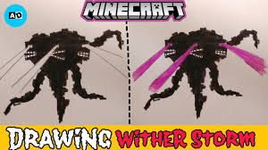 You can find here 2 free printable coloring pages of minecraft wither storm. Drawing Wither Storm From Minecraft Minecraft Drawing Youtube