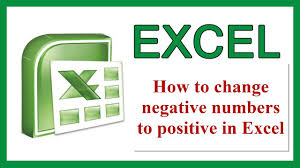 Does your number format allow for simply removing the negative signs (i.e. How To Change Positive Numbers In Negative Numbers In Excel Youtube