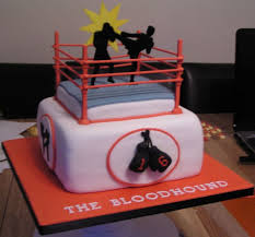 Kick Boxers Sponge Covered With Fondant This Was For A Kick Boxing 16 Yr Old Sugar Paste Silhouettes Ring And Gl Birthday Cake Kids Themed Cakes Sport Cakes