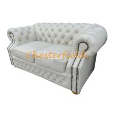 Chesterfield 2er sofa 150cm antik braun mit knopfheftung und federkern. Windsor Off Weiss 2 Sitzer Chesterfield Sofa