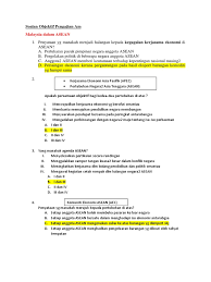 Pengajian am penggal 1 stpm. Soalan Objektif Pengajian Am Asean Docx