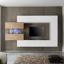Hangende Wohnwand In Weiss Hochglanz Eiche 4 Teilig Moebel Suchmaschine Ladendirekt De Schraenke Wohnwand Weiss Hochglanz Wohnwand Hangend Wohnzimmer Tv