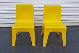 2 Yellow Stacking Childs Chairs Polyziv Israel Mod Space Age Etsy Kids Chairs Childrens Chairs Chair