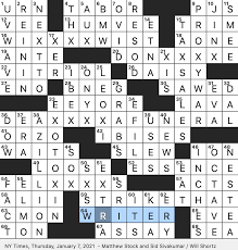 You might pause the lesson when a student's pronunciation is wrong, and repeat the word with him or her until it sounds better. Rex Parker Does The Nyt Crossword Puzzle 2007 Black Comedy Directed By Frank Oz Thu 1 7 21 Drum Typically Played With One Hand Thanks For Noticing Me Character Of Kid Lit