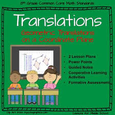 Translations Transformation In 8th Grade Geometry Common Core Math Standards Common Core Math Teacher Time Savers