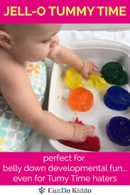 Jell O Play Activities Tips For Babies Toddlers Cando Kiddo Tummy Time Activities Infant Activities Baby Sensory Play