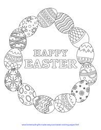 Select from 35870 printable crafts of cartoons, nature, animals, bible and many more. Easter Coloring Pages Egg Wreath With Happy Easter Message 16 July 2021