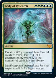 While what you get from fusion is random, each card however based on the element will give 1 out of the 4/5 auto possible. Body Of Research Strixhaven School Of Mages Gatherer Magic The Gathering