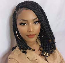 Pin By Kenya Frazier On Gorgeous Mane Short Box Braids Hairstyles Braids For Black Hair African Braids Hairstyles