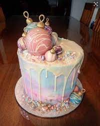 Here's the cake i've been excited to show you! 15 Magical Pinterest Recipes Inspired By Unicorns Xmas Cake Christmas Cake Drippy Cakes