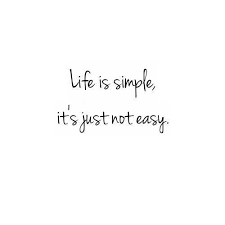 It doesn't matter how much you try, you can never run away from yourself. Life Is Simple Its Just Not Easy Simple Quotes Minimalist Quotes Instagram Captions Clever