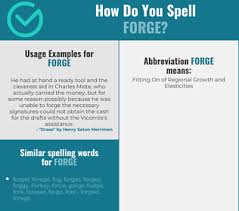 Correct Spelling For Forge Infographic Spellchecker Net