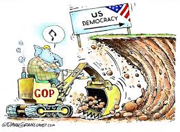 We can't come to an agreement about how to fix your car, mr. Dave Granlund Cartoon On Gop Undermining Democracy