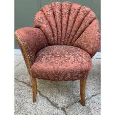 Vintage Art Deco Shell Back Boudoir Chairs A Pair Chairish Chair Vintage Art Deco Fireside Chairs