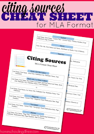 Mla Cheat Sheet For Citing Sources Homeschooling 4 Free Teaching Writing Writing Lessons Teaching High School