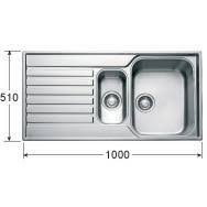 Reviews of best kitchen sinks 2021. 1 5 Bowl Inset Chrome Stainless Steel Kitchen Sink With Reversible Drainer Franke Ascona Asx 651 101 0305 143 Appliances Direct