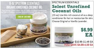 spectrum organic unrefined coconut oil