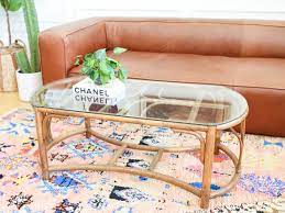 The round base features a glass table top so your pineapple meatballs and tamarind baby back ribs won't take a tumble. Rattan Bamboo Pencil Reed Glass Top Coffee Table No 684 Shopgoldenpineapple
