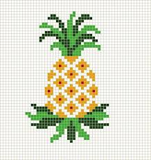 Ananas Borduurpatroon Pineapple Borduurpatronen Borduren Op Haakwerk Handborduurwerk