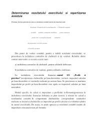 Determinarea Rezultatului Exercitiului Si Repartizarea Acestuia
