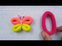 Hand Embroidery Amazing Trick Easy Butterfly Making With Hair Rubber Band Sewing Hack Youtube Sewing Hacks Hand Embroidery Beginner Sewing Projects Easy