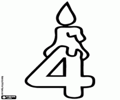 coloriage un quatre avec une bougie colorier princesse a imprimer gratuit