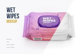 Wet Wipes Mockup Large And Small Wet Wipe Mockup Moist Towelette