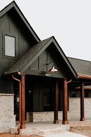 Invest in some extra yardage of wood and extend the installation up to the ceiling. Dark Modern Farmhouse Home Bunch Interior Design Ideas