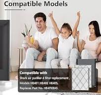 Amazon.com: HE400 HE401 Filter Replacement for Shark Air Purifier 4 Fan,  Compatible with Shark HE400 HE401 HE402 HE405 Air Models, True HEPA Filter,  ...